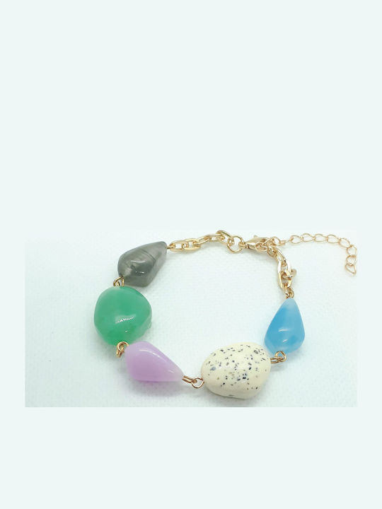 Women's Bracelet Stones Stone Brass