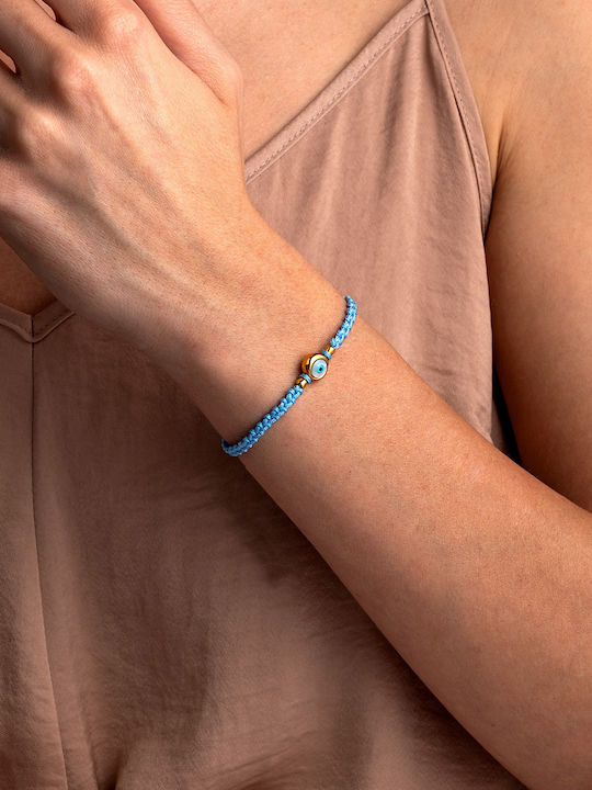 Siel Eye Bracelet Macrame Silver 925 Gold Plated