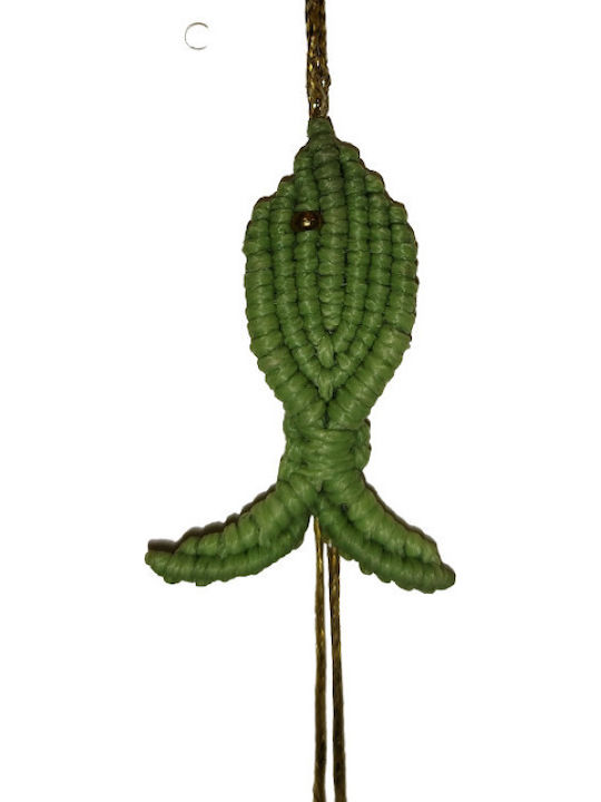 Βραχιόλι Τεχνική Macrame Λαχανί Ψαράκι