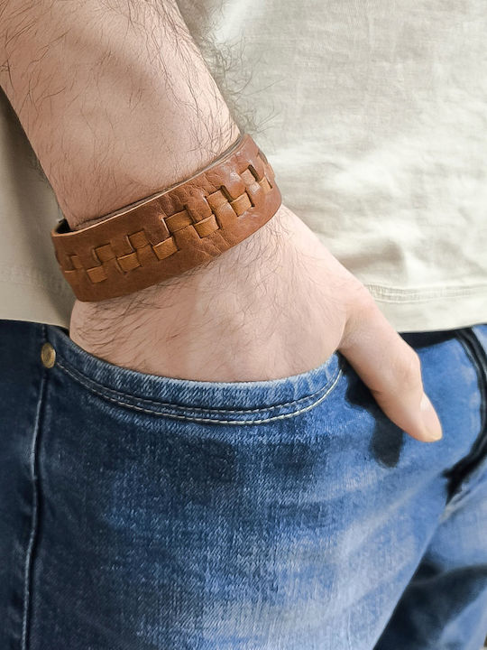 Herren Armband Leder & Edelstahl 22 Zentimeter Tribute 0230377201