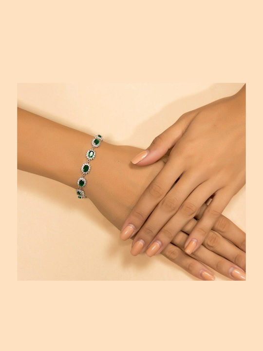Silber Damen Armband 925 Grüne Zirkon Br21200113 Silber Damen Armband 925 Grüne Zirkon Br21200113
