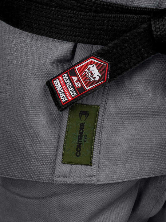 Venum Contender Evo Men's Brazilian Jiu Jitsu Uniform Gray