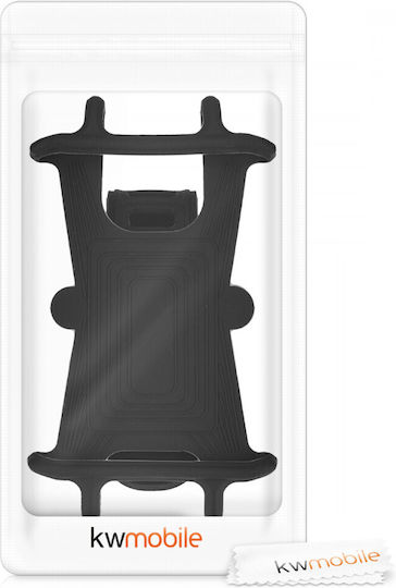 Universal Bicycle Phone Holder Kwmobile Black Silicone 45152.01