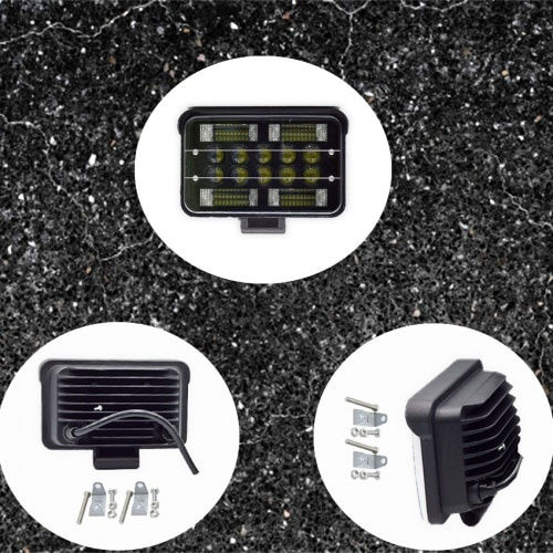 Set 2 Foxmag24 Led Spotlights 192w Suv Atv Tractor Jeep 2 Beam