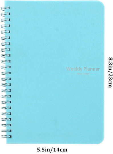 Weekly Planner Blue Spiral
