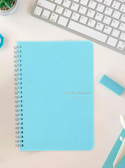 Weekly Planner Blue Spiral