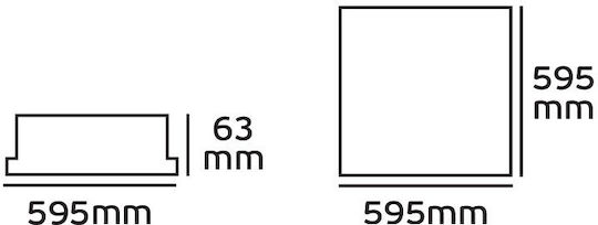VK Lighting Χωνευτό LED Panel 28W