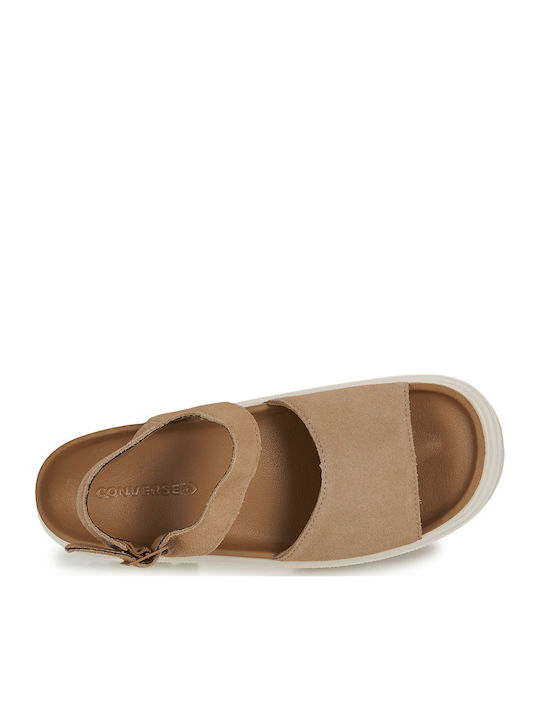 Women's Flat Sandals in Brown Color
