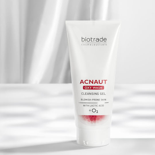 Biotrade ACNAUT Oxy Wash Гел Почистване Лице за Акнеична Кожа 200мл