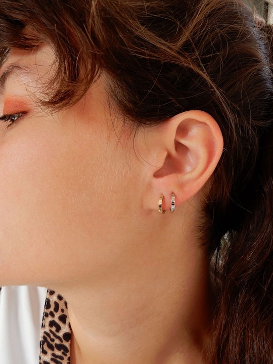 Art D Earrings Hoops in 14K Platinum Ade-307w