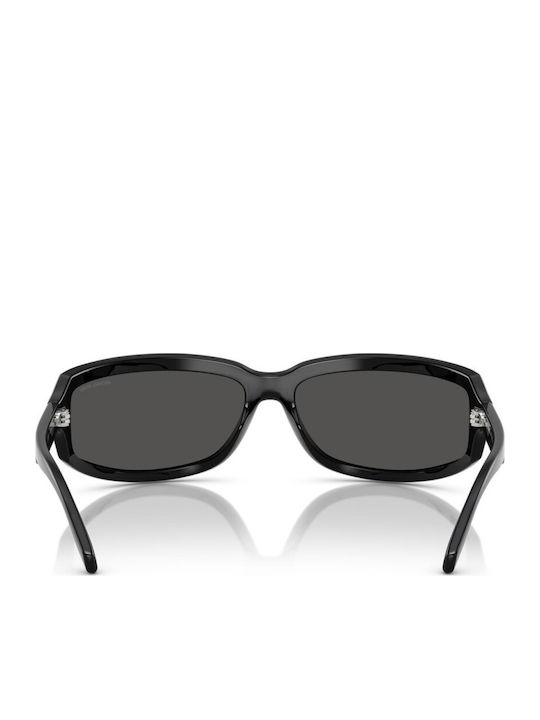 Michael Kors Zion Unisex Ochelari de soare cu Negru Cadru și Negru Lentilă