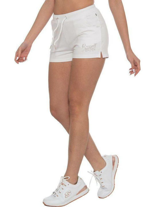 Women's High-waisted Sporty Shorts White