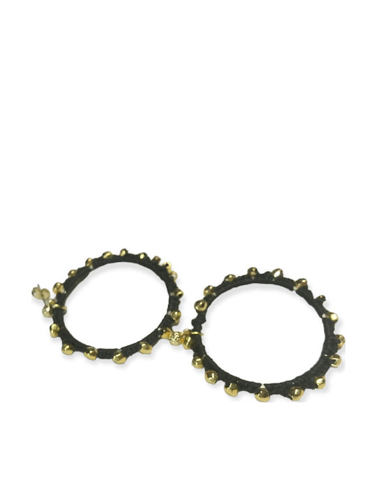 Cercei Handmade Macrame Ananna Cercuri Negre
