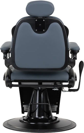 Barber Equipment Стол За Бръснар Сив С Регулируема Височина И Хидравличен Механизъм За Повдигане