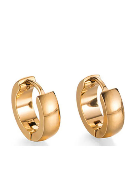 Earrings Hoops Set 2 Pairs Steel 316L Gold Bode 02025