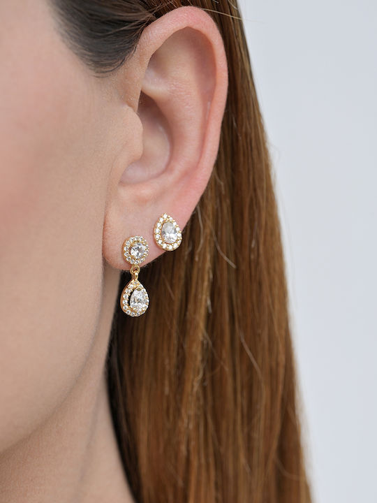 14k Gold Romantische Tropfen Ohrringe