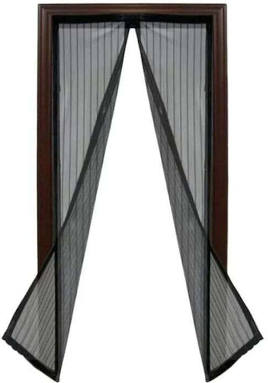 Mosquito Door Net with Magnetic Clasp made of Polyester Brown