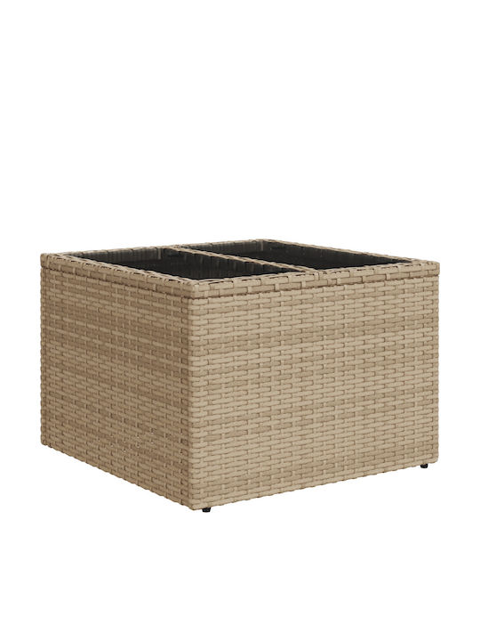 Zweisitziges Sofa Außenbereich Rattan mit Kissen 55x55x37cm
