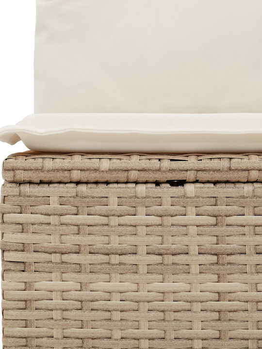 Zweisitziges Sofa Außenbereich Rattan mit Kissen 55x55x37cm
