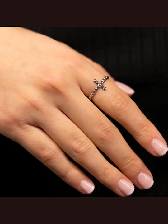 Piercing.gr Γυναικείο Δαχτυλίδι από Ατσάλι Επιχρυσωμένο