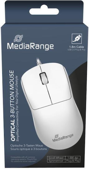 MediaRange MROS255 Mouse Cu Fir Alb