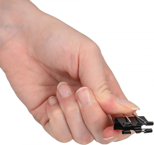 Set 50 Document Clips 25 Mm Kwmobile Black Metal 49442.03