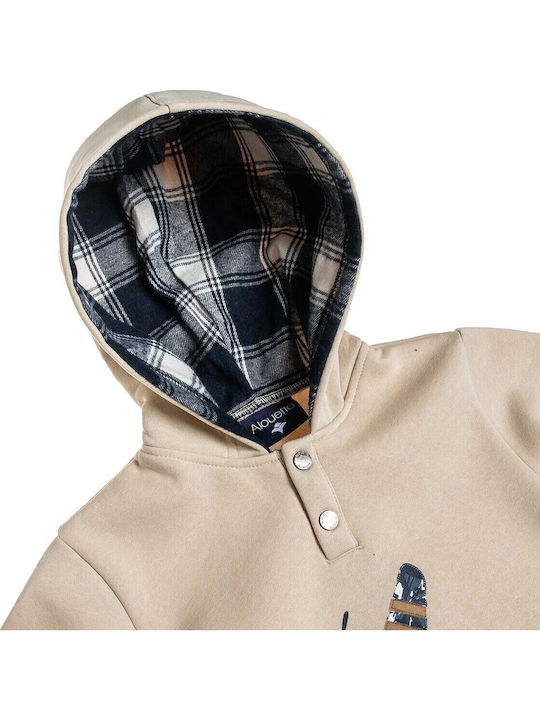 Kids Sweatshirt with Hood Beige