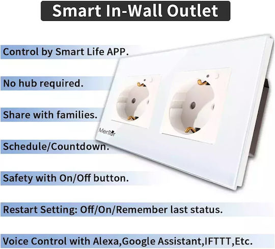 Power Socket Wi-Fi White 1pcs