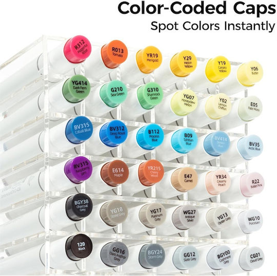 Ohuhu Honolulu Plus Grundfarben Zeichenstifte Alkoholvermischung Supreme Pinsel & Meißel Set 36 Farben