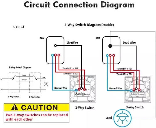 Încastrat Comutator de Perete Wi-Fi Iluminat Sens unic cu Cadru Negru