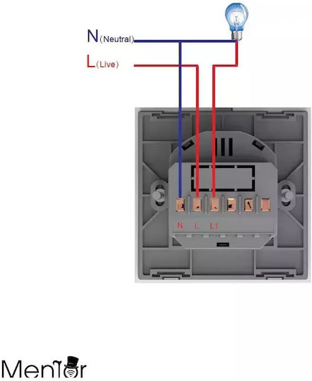 Comutator De Perete Electric Încastrat Tactil Wi-Fi Sens Unic Cu Ramă Comutatoare De Perete Electrice Alb