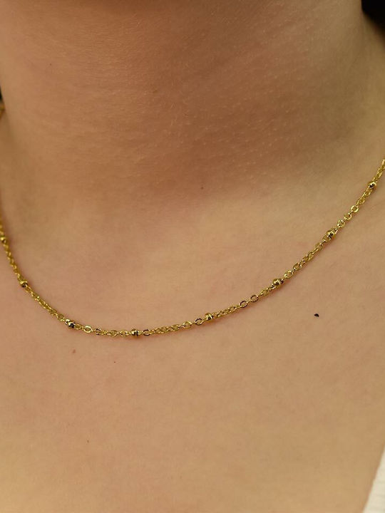 Leticia Chain Gold 2mm Neck Chain Stainless Steel 316L 50 cm