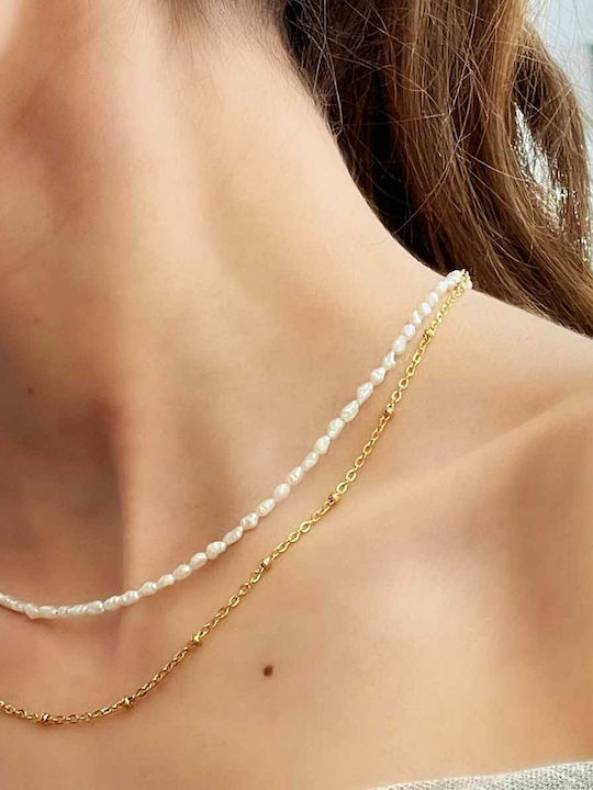 Leticia Chain Gold 2mm Αλυσίδα Λαιμού Ανοξείδωτο Ατσάλι 316l 40 Cm