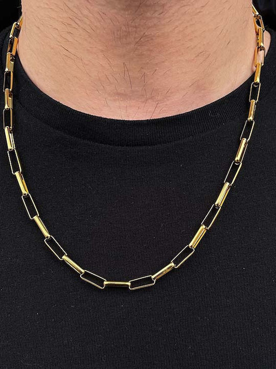 Apoline Kette Gold 5mm Αλυσίδα Λαιμού Ανοξείδiges Stahl 316l 40 Cm