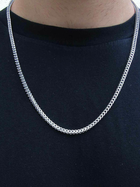 Sterling Chain Silver 4mm Αλυσίδα Λαιμού Ανοξείδωτο Ατσάλι 316l 40 Cm Sterling Chain Silver 4mm Αλυσίδα Λαιμού Ανοξείδωτο Ατσάλι 316l 40 Cm