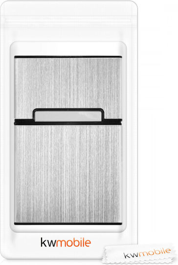Tabachera Tigari 9 X 5.9 X 2.6 Cm Pachet Tigari Kwmobile Aluminiu Argintiu 44702.35