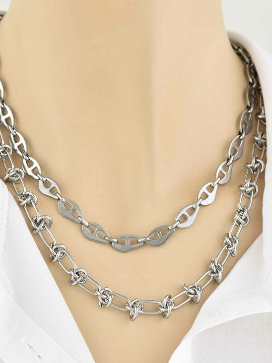 Havoc Chain Silver 6mm Neck Chain Stainless Steel 316L 55 cm