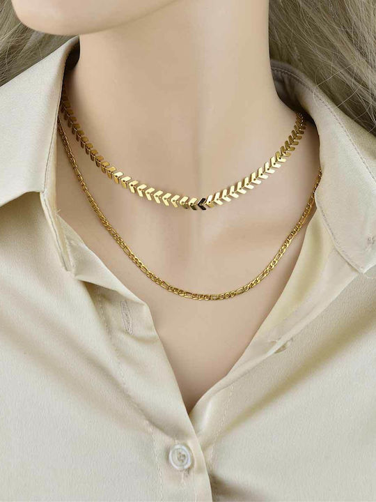 Arrow Chain Gold 6mm Αλυσίδα Λαιμού Ανοξείδωτο Ατσάλι 316l 60 Cm Arrow Chain Gold 6mm Αλυσίδα Λαιμού Ανοξείδωτο Ατσάλι 316l 60 Cm