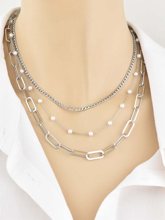 Micro Static Chain Silver 3mm Αλυσίδα Λαιμού Ανοξείδωτο Ατσάλι 316l 45 Cm Micro Static Chain Silver 3mm Αλυσίδα Λαιμού Ανοξείδωτο Ατσάλι 316l 45 Cm