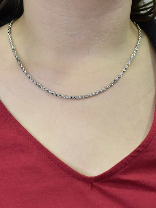Dennis Rope Chain Silver 3mm Αλυσίδα Λαιμού Ανοξείδωτο Ατσάλι 316l 60 Cm Dennis Rope Chain Silver 3mm Αλυσίδα Λαιμού Ανοξείδωτο Ατσάλι 316l 60 Cm