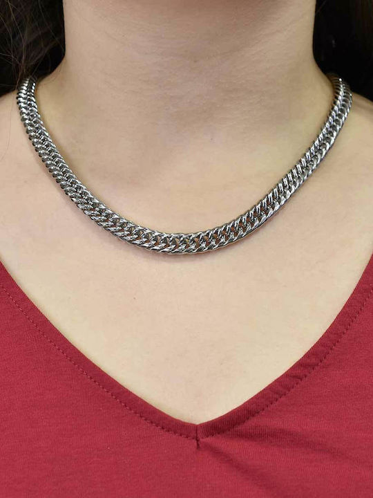 Cubano Chain Silver 9mm Αλυσίδα Λαιμού Ανοξείδωτο Ατσάλι 316l 40 Cm Cubano Chain Silver 9mm Αλυσίδα Λαιμού Ανοξείδωτο Ατσάλι 316l 40 Cm