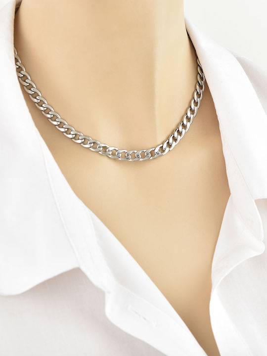Gurmet Chain Lanț Argintiu Din Oțel 7mm 50 Cm Gurmet Chain Lanț Argintiu Din Oțel 7mm 50 Cm
