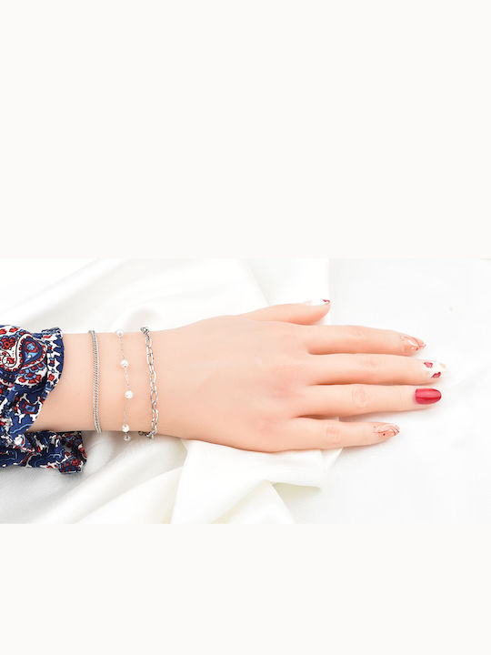 Pakora Silver Bracelet 3mm Stainless Steel 316L 20-21 Cm