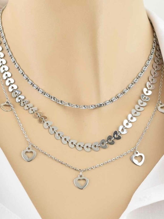 Maiandros Chain Silver 3mm Neck Chain Stainless Steel 316L 50 cm
