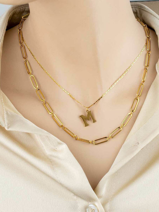Goldjewels Αλυσίδα Λαιμού Επιχρυσωμένη από Ατσάλι