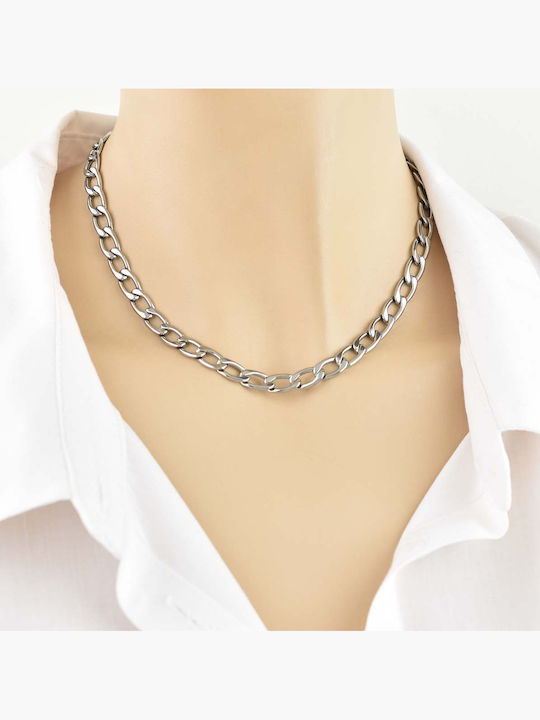 Avalon Chain Silver 7mm Αλυσίδα Λαιμού Ανοξείδωτο Ατσάλι 316l 40 Cm Avalon Chain Silver 7mm Αλυσίδα Λαιμού Ανοξείδωτο Ατσάλι 316l 40 Cm