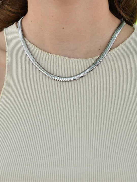 Dennis Snake Chain Silver Stainless Steel 6mm 60 cm