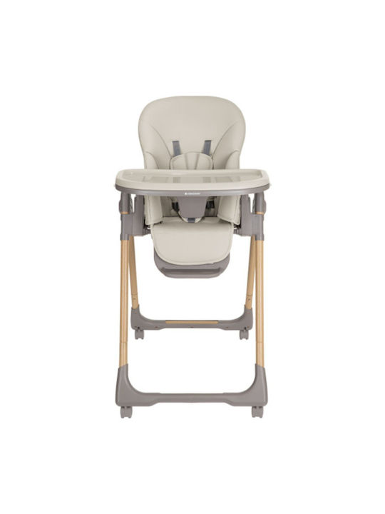 Kikka Boo Olive Foldable Highchair & Leatherette Seat Beige