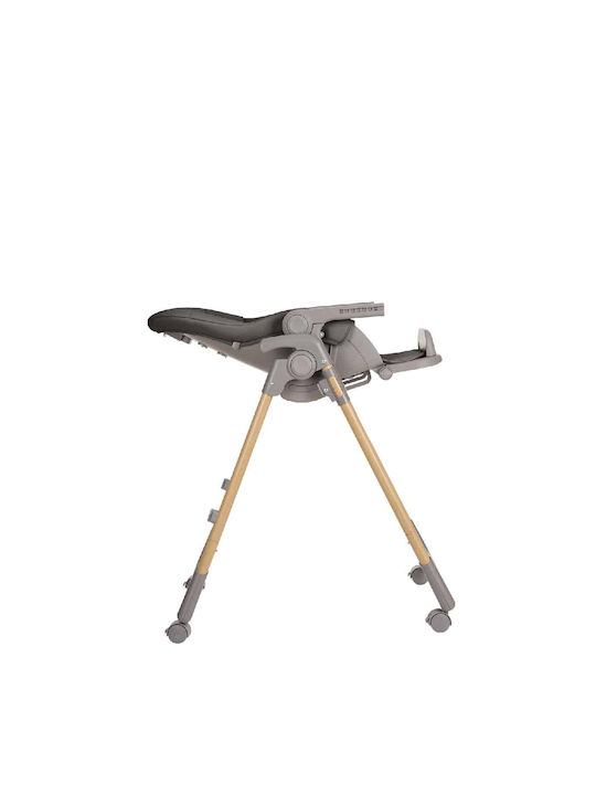 Kikka Boo Olive Foldable Highchair with Adjustable Height Dark Grey