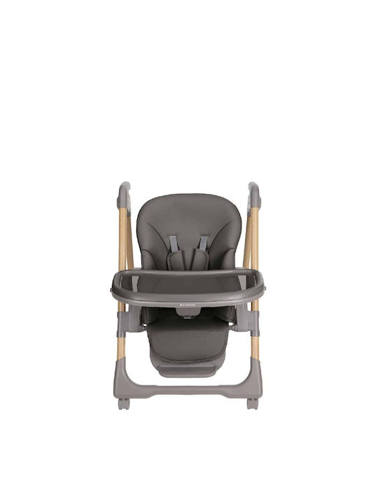 Kikka Boo Olive Foldable Highchair with Adjustable Height Dark Grey